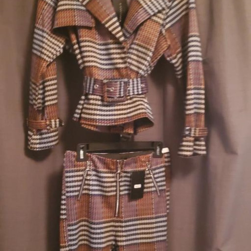 TWO PIECE PLAID SHORT SET